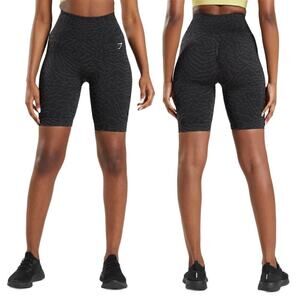 NWOT Gymshark Biker Shorts Women's XS Adapt Animal Seamless Cycling Shorts Black